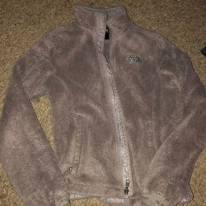 Silver/Grey Fuzzy Northface Jacket